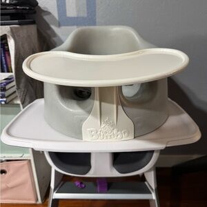 Bumbo Gray Baby Seat with Tray